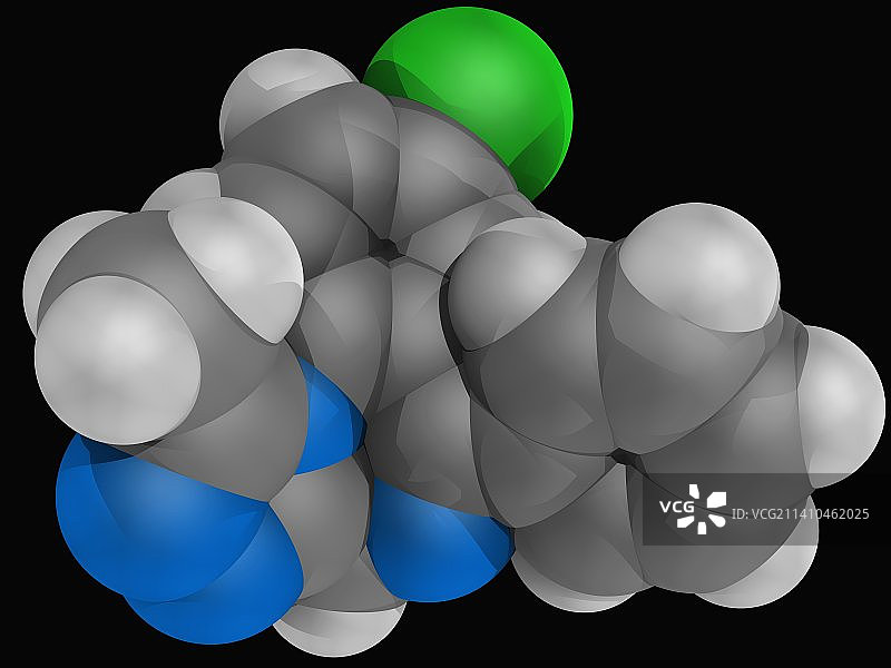 阿普唑仑药物分子图片素材