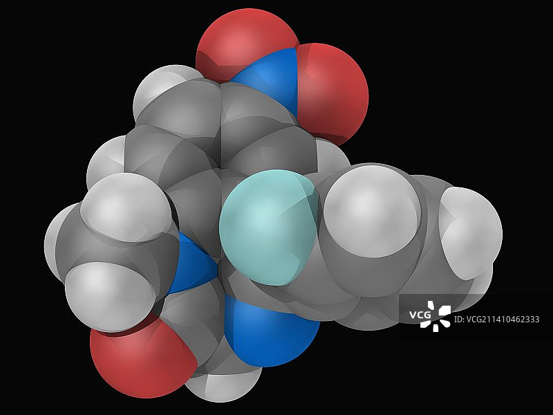 氟硝西泮药物分子图片素材