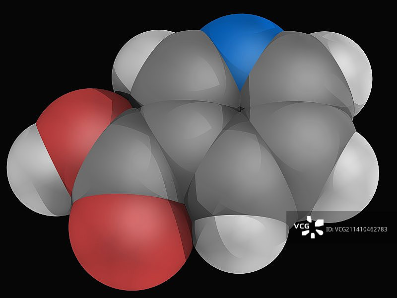 维生素B3 烟酸分子图片素材