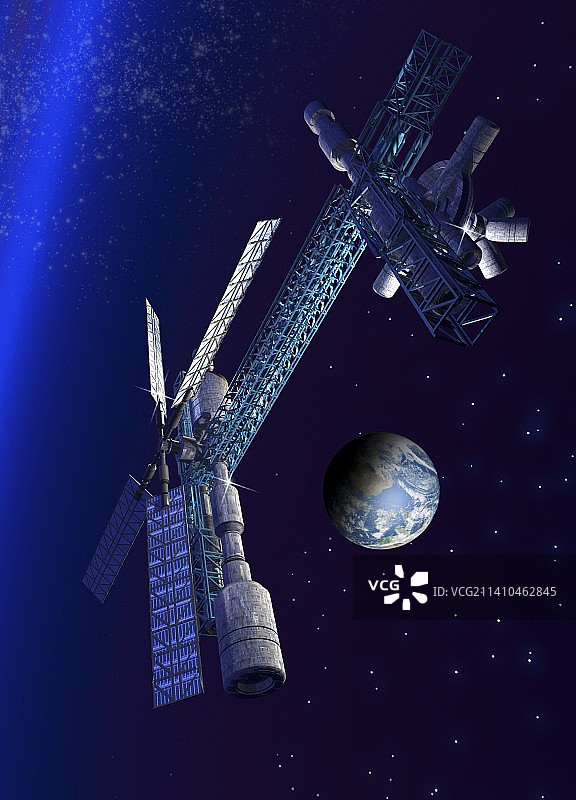 未来空间站艺术作品图片素材