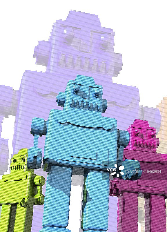 复古机器人艺术作品图片素材