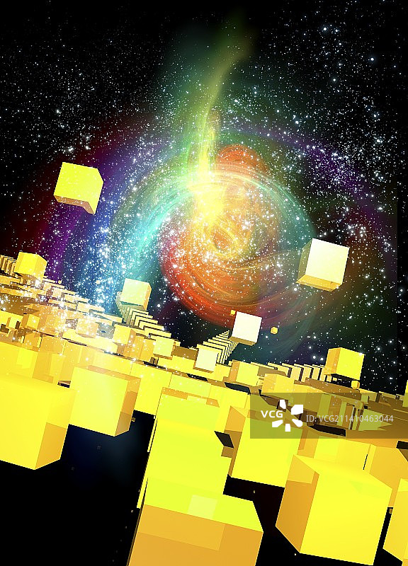 量子物理概念艺术图片素材