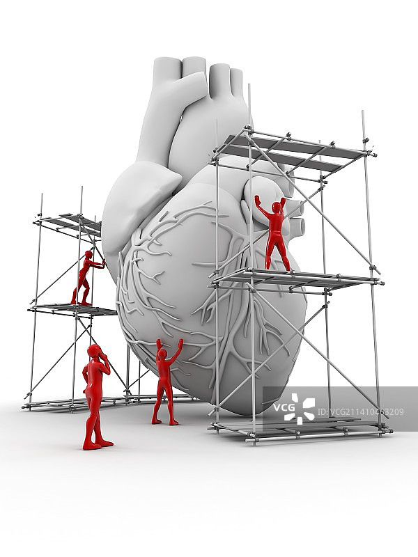 工人维修爱心图片素材