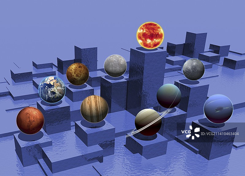太阳系艺术图图片素材
