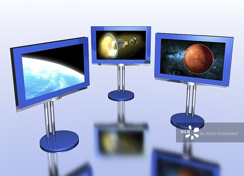 火星飞行概念艺术作品图片素材