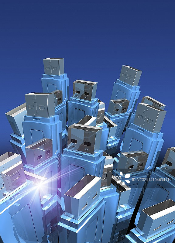 USB连接线艺术作品图片素材