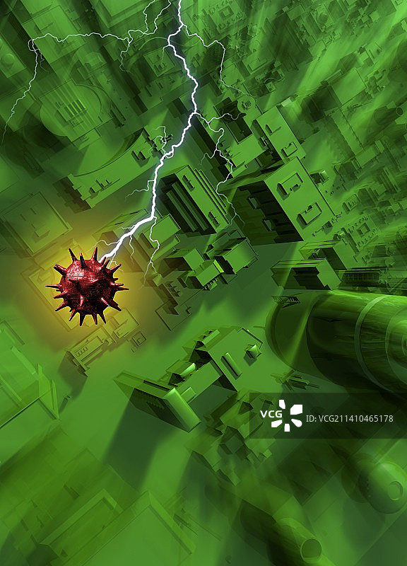 计算机病毒概念图图片素材