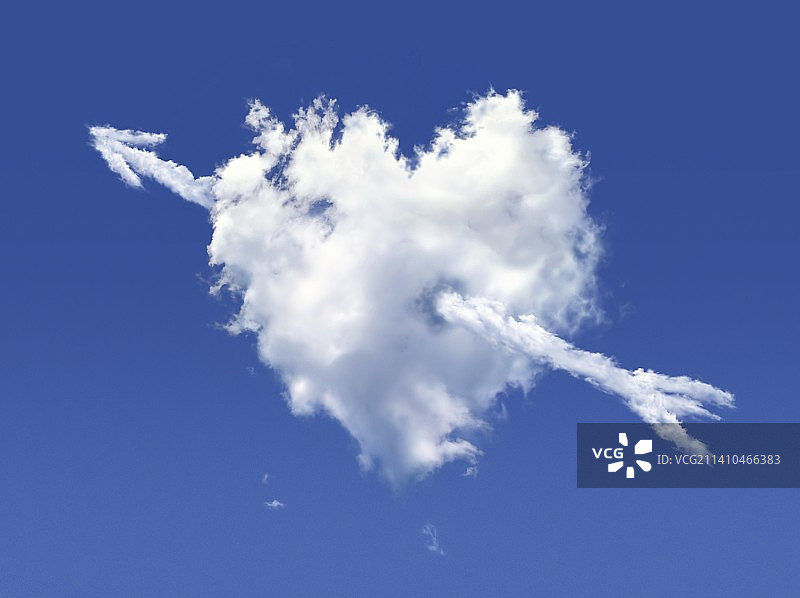 心形云朵艺术作品图片素材