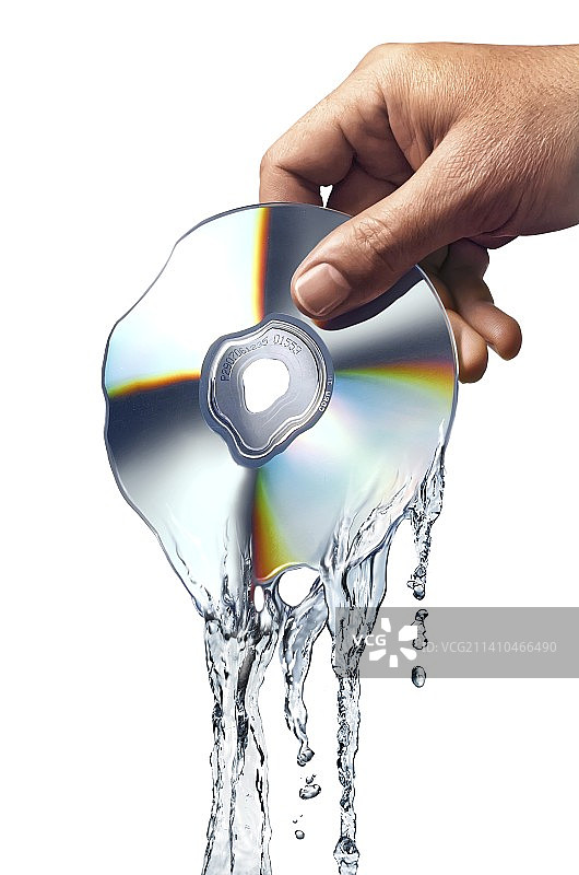 融化的CD艺术品图片素材