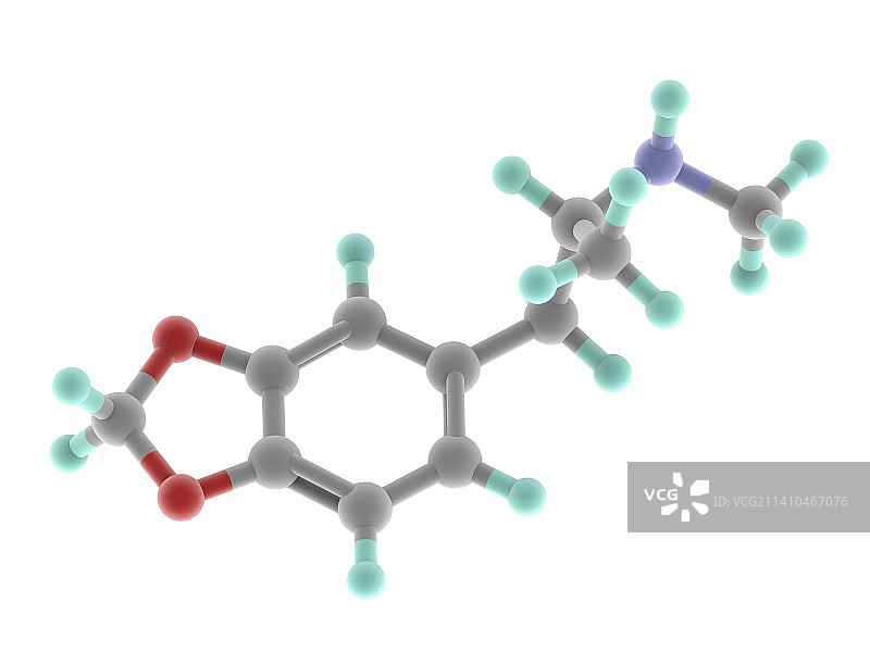 MDMA药物分子图片素材