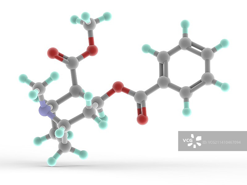 古柯碱药物分子图片素材