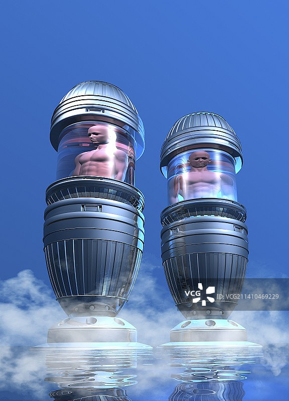 人类克隆概念艺术图片素材