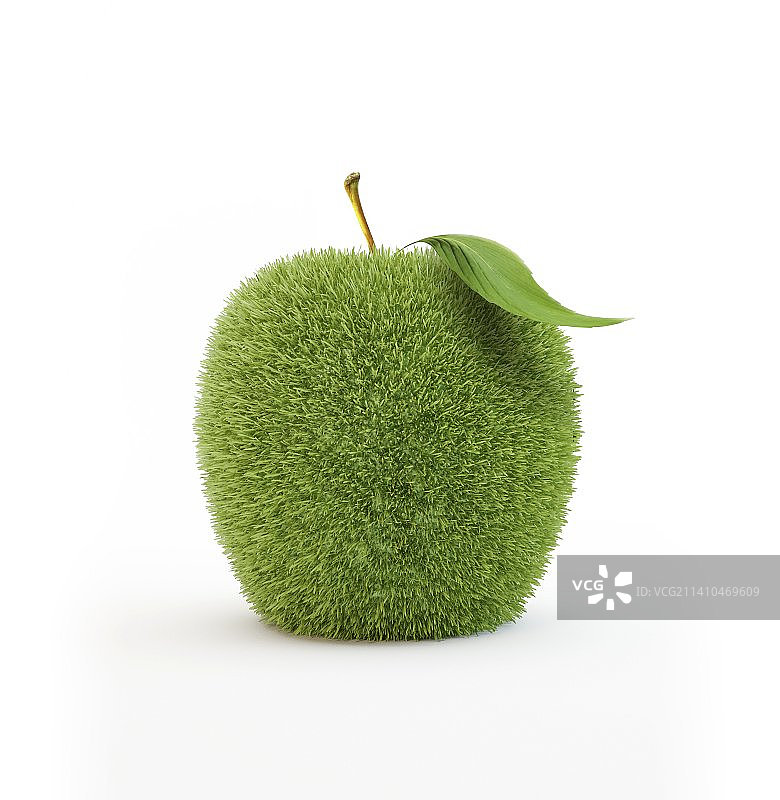 草地覆盖的苹果艺术品图片素材