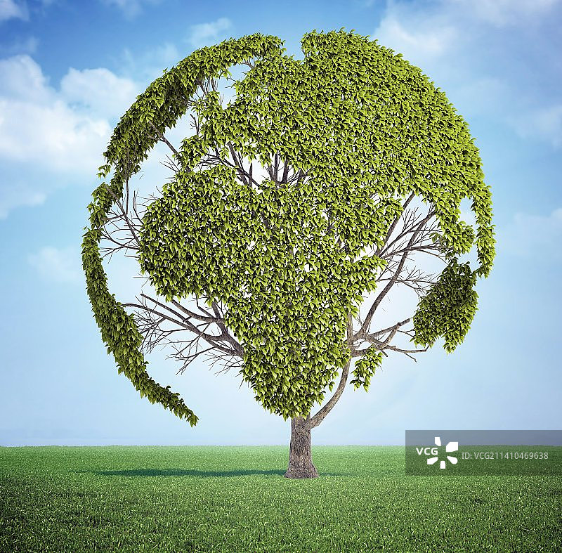 绿色星球概念艺术作品图片素材