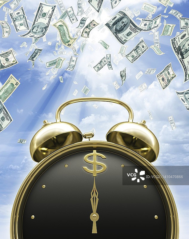 时间就是金钱，概念艺术作品图片素材