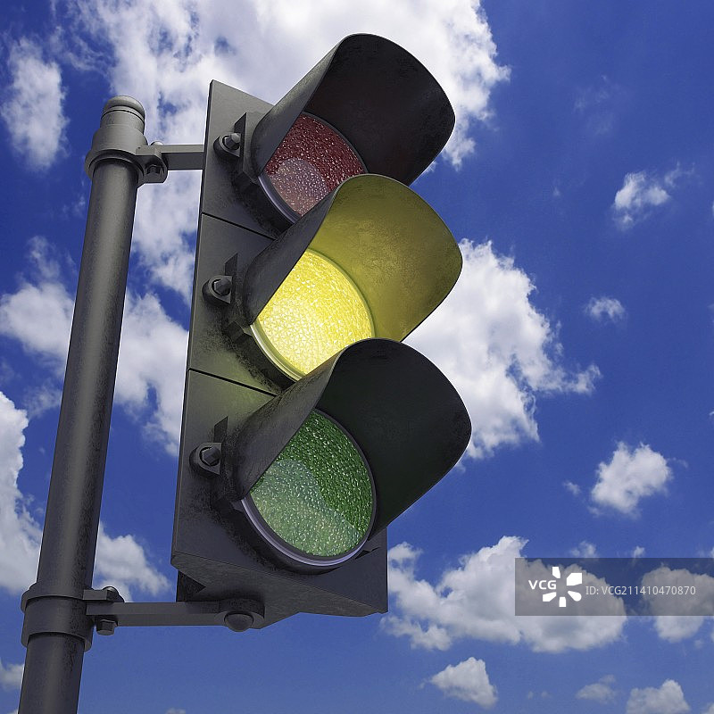 琥珀色交通灯艺术作品图片素材