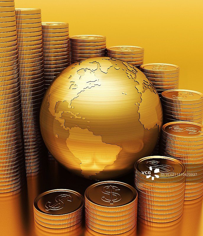 全球经济概念艺术作品图片素材