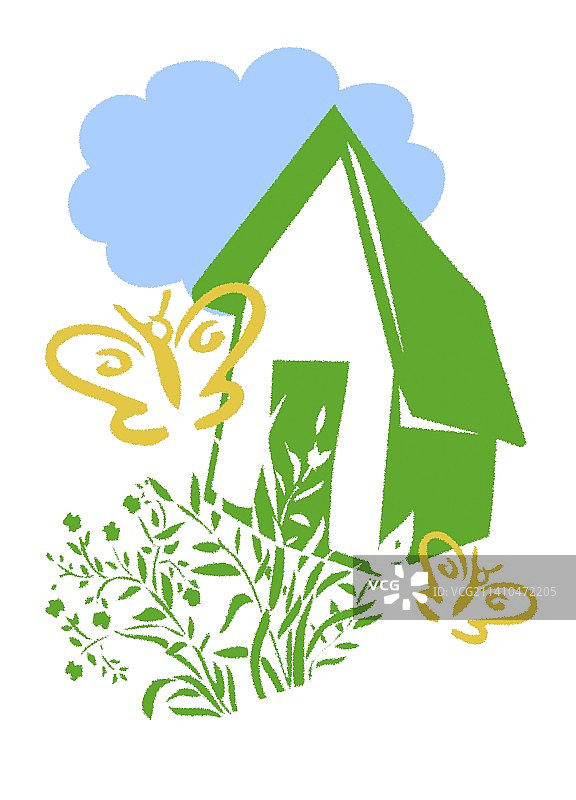 绿色生活概念艺术作品图片素材