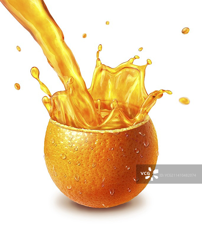 橙汁概念艺术品图片素材