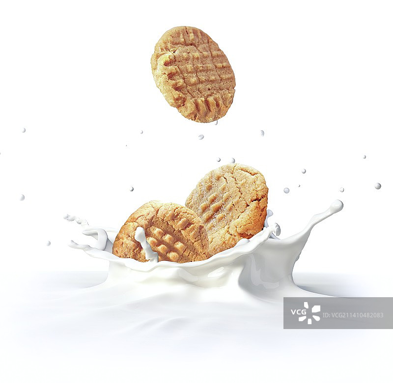 牛奶和饼干艺术作品图片素材