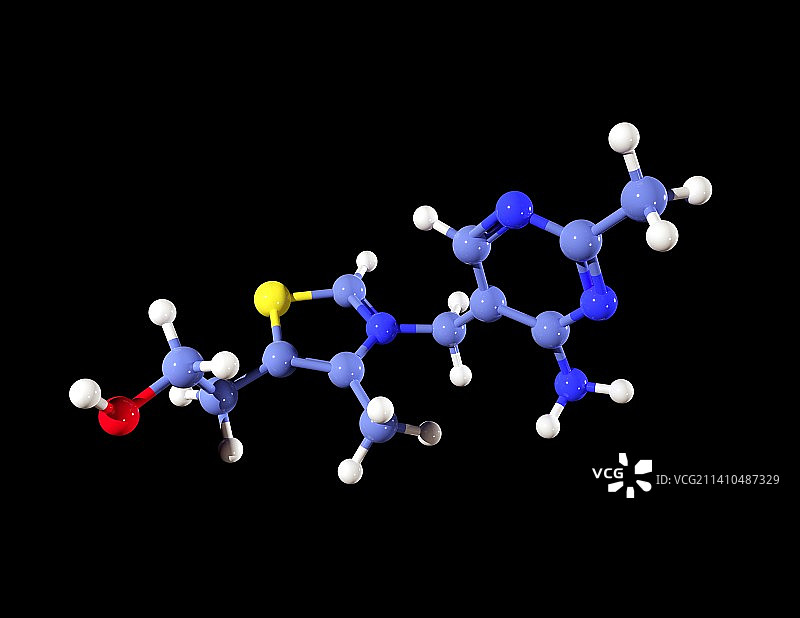 维生素B1分子图片素材