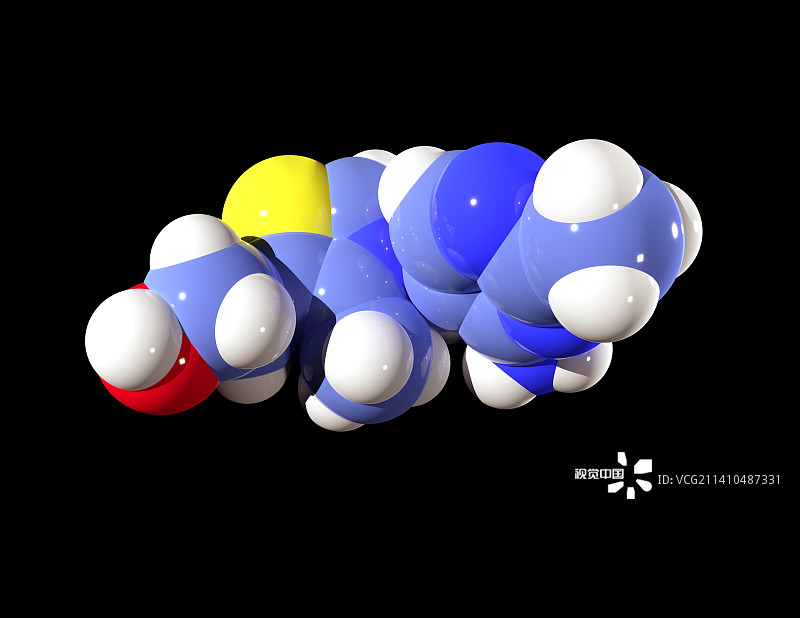维生素B1分子图片素材