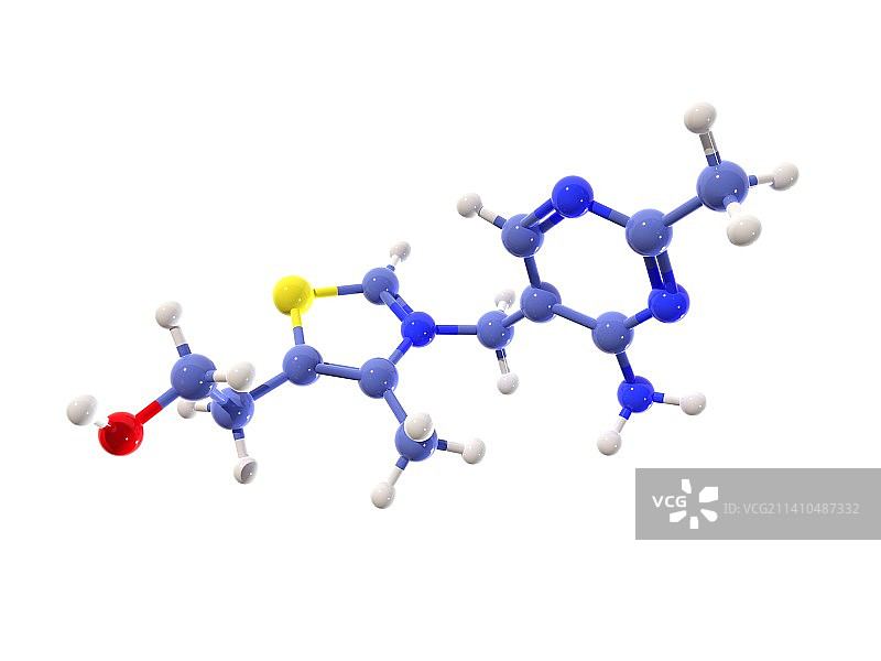 维生素B1分子图片素材