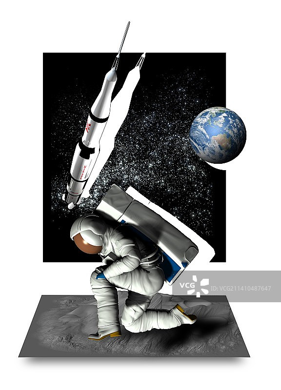 登月艺术作品图片素材