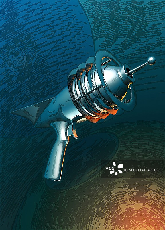 复古太空枪艺术作品图片素材