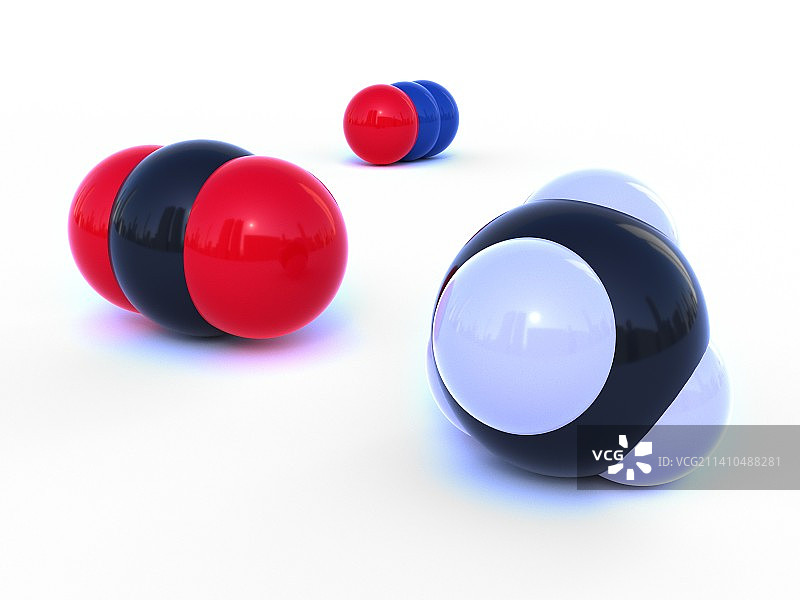 温室气体分子，艺术作品图片素材