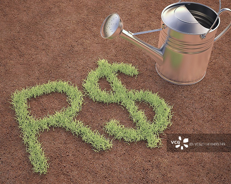 巴西雷亚尔标志和喷壶图片素材