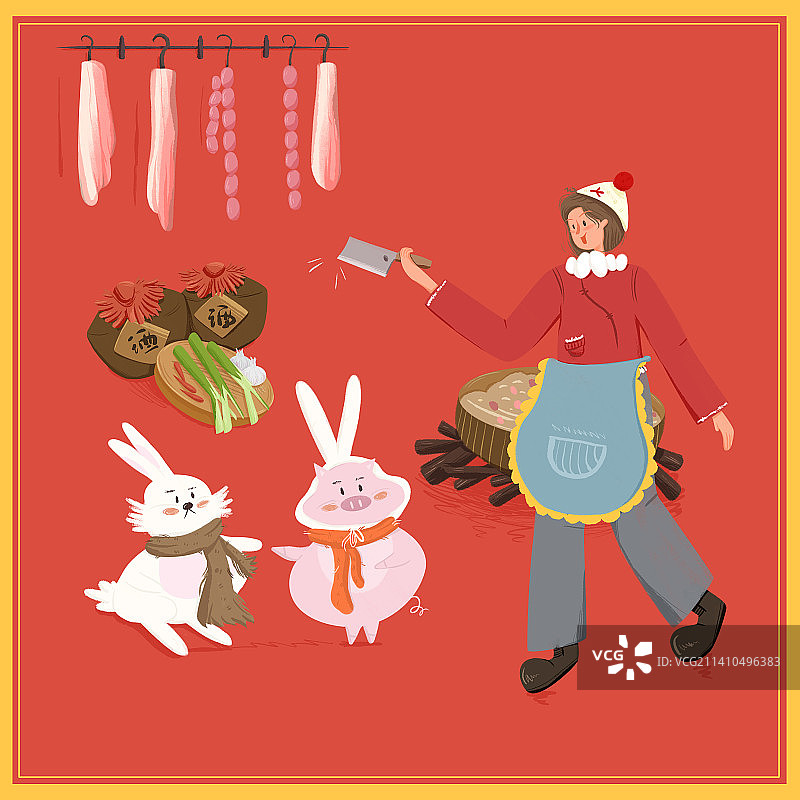 2023兔年年俗+年货节图片素材