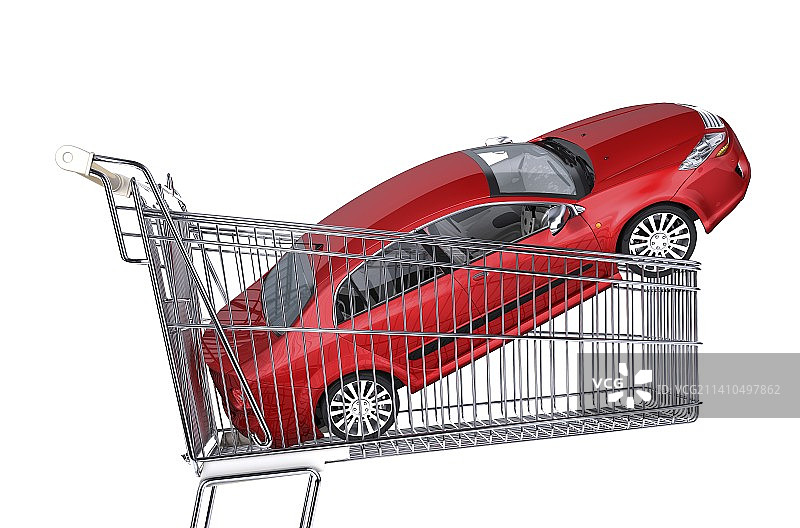 购物车里的汽车艺术图片素材