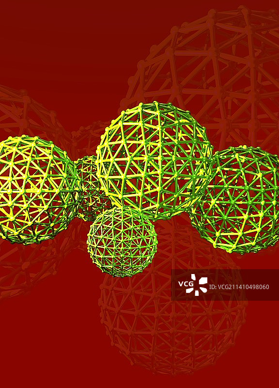 富勒烯分子艺术图图片素材