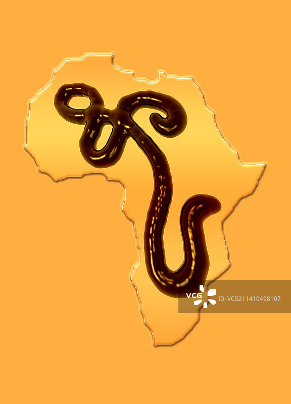 埃博拉疫情概念艺术作品图片素材