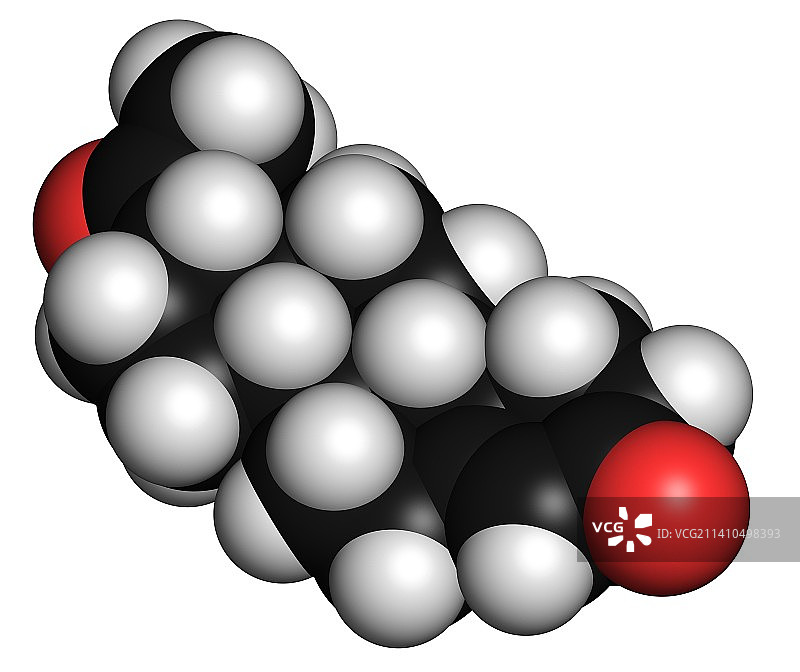 黄体酮分子图片素材