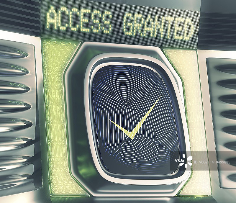 指纹扫描仪插画图片素材