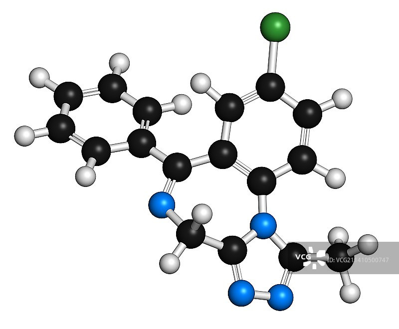 阿普唑仑药物分子图片素材