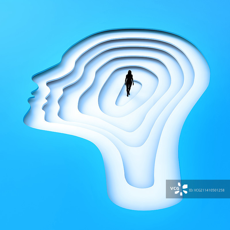 人脑内部插画图片素材