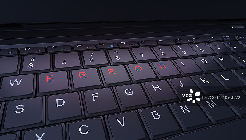 电脑键盘故障插画图片素材