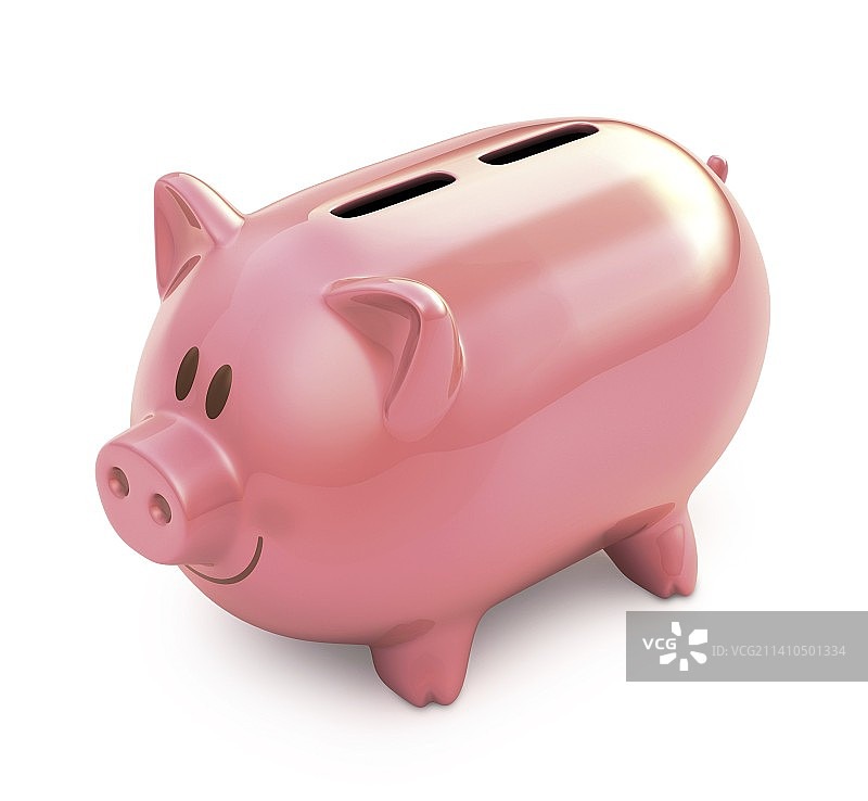 带有两个插槽的储蓄罐，插图图片素材