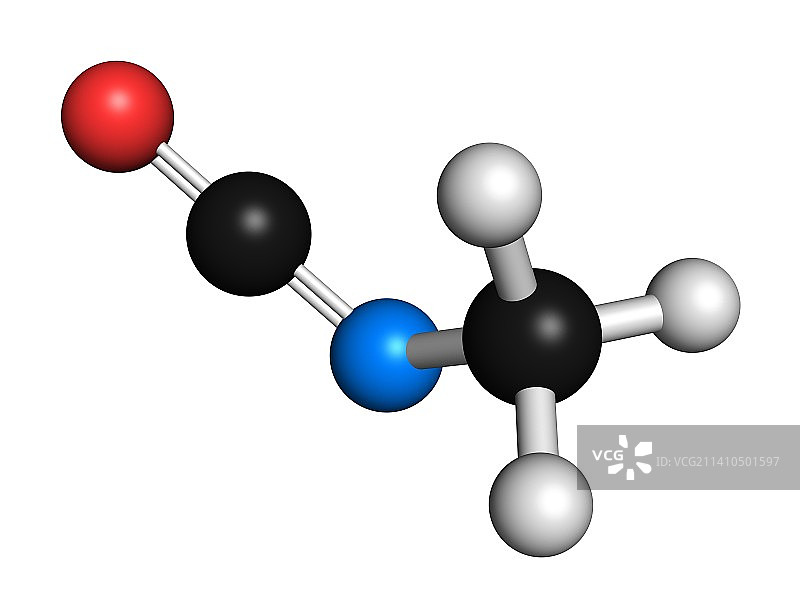 甲基异氰酸酯MIC有毒分子图片素材