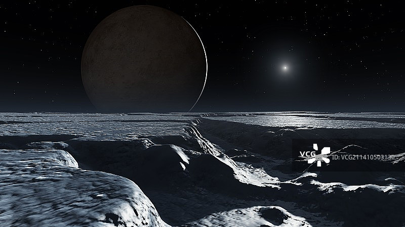 从冥卫一看到的冥王星艺术作品图片素材