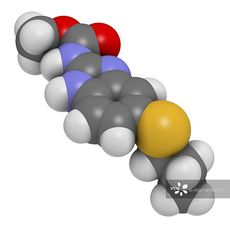 阿苯达唑驱虫药分子图片素材