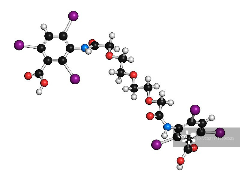 碘泛酸分子图片素材