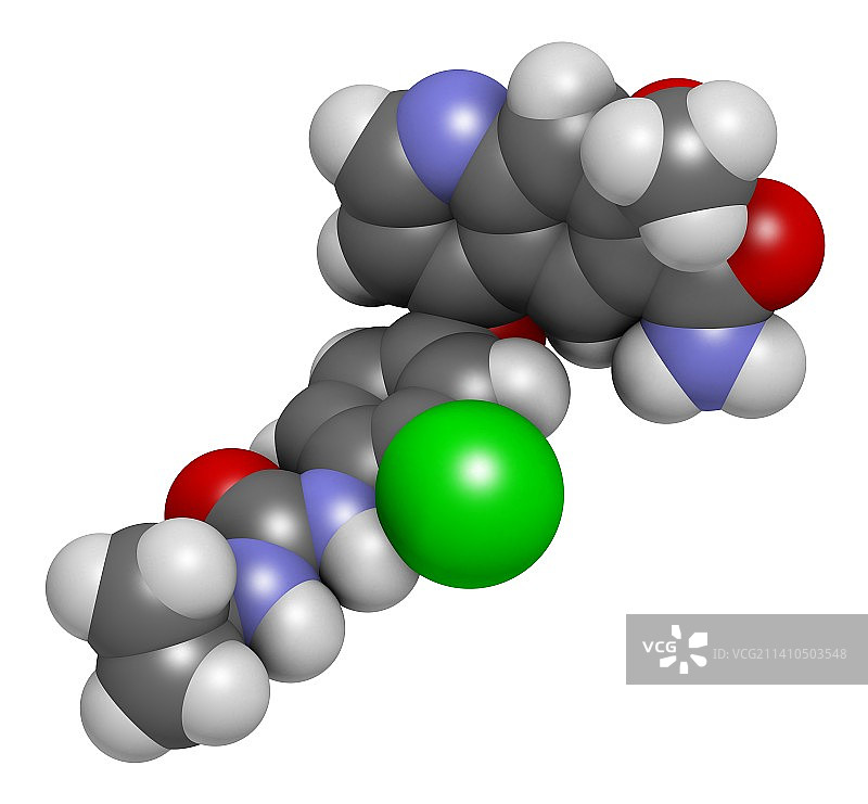 乐伐替尼抗癌药物分子图片素材