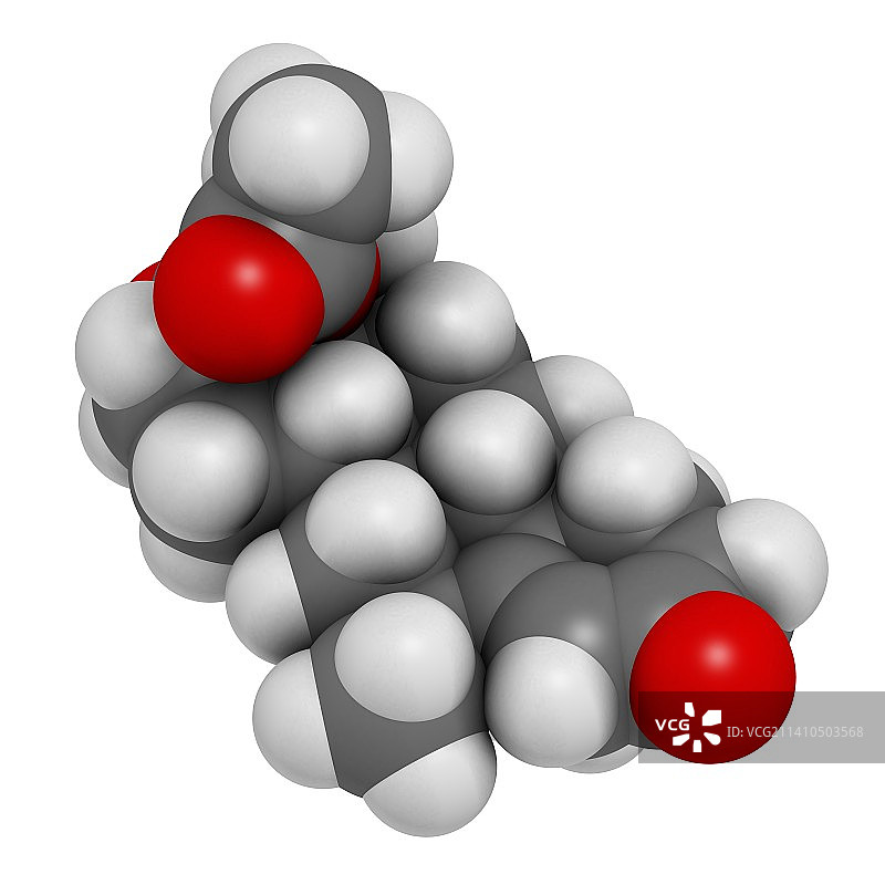 醋酸甲羟孕酮药物分子图片素材
