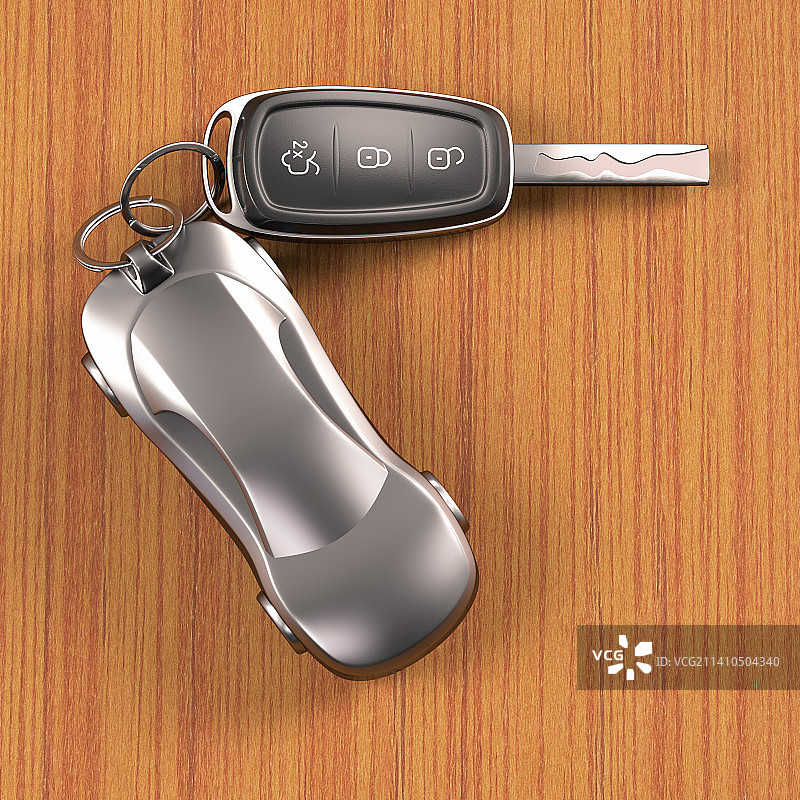 汽车钥匙和钥匙圈图片素材