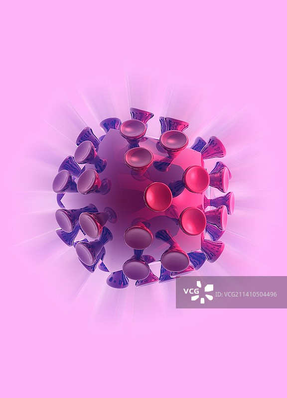 艾滋病毒颗粒，插图图片素材