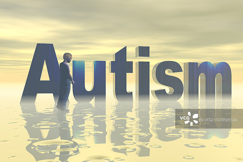 自闭症插画图片素材